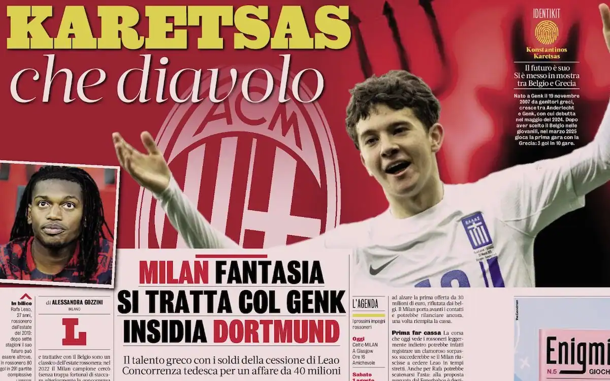 GdS Milan Ready to Pounce on 35-40m Teenager After Leao Sale: The Strategy Outlined