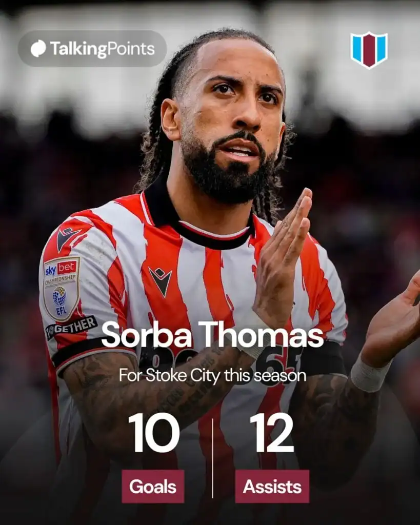 Genoa Join Transfer Race for West Ham-Linked Sorba Thomas as Stoke Name Price