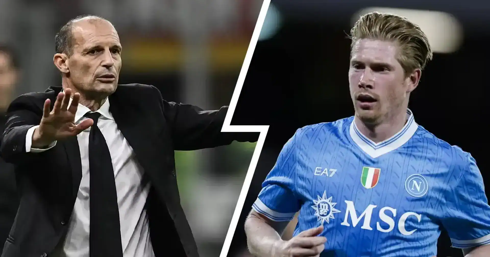 Allegri Strong on Napoli Bench: ‘I Just Told De Bruyne That’s Where He Was Playing’