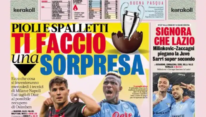 Lazio Join Serie A Lead as Spalletti-Pisacane Row and Malen Madness Dominate Today’s Papers