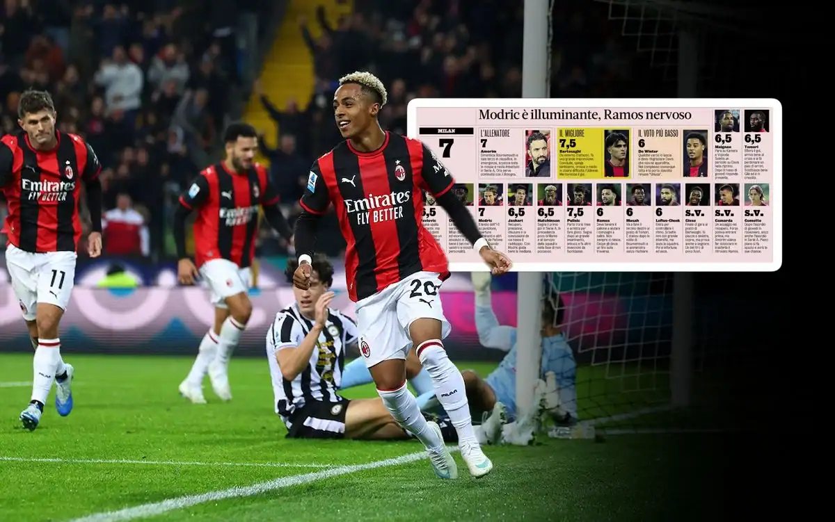 Praise Dished Out to Multiple Performers: Player Ratings for Udinese-Milan from Italian Papers