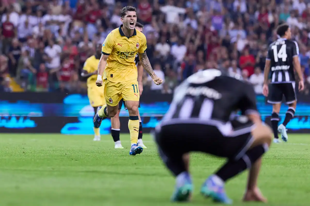 Pulisic and Hutchinson Fire Milan Past Udinese as Friulani Slump to Sixth Straight Defeat