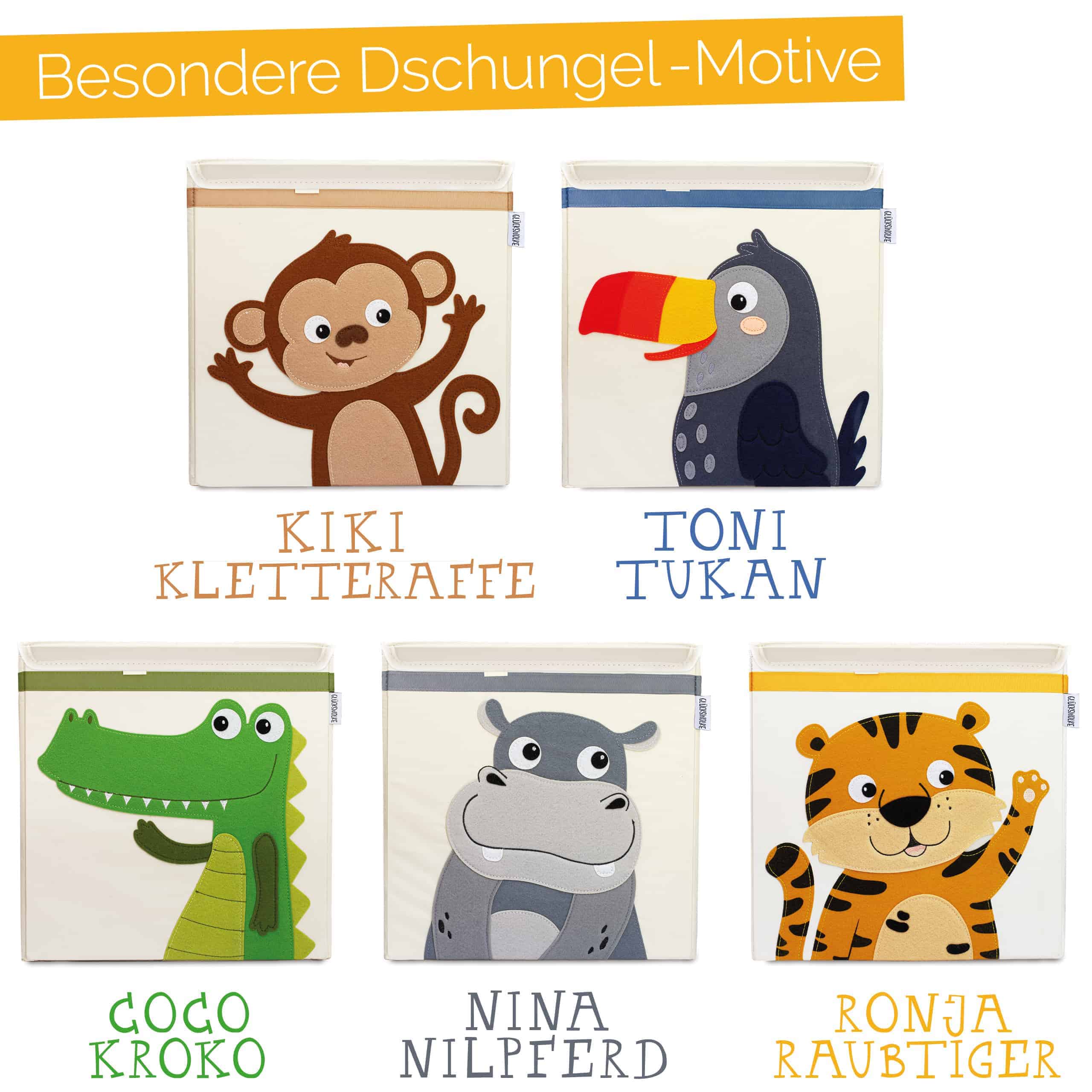 Glückswolke Boxen Spielzeug Motiv Auswahl Dschungel