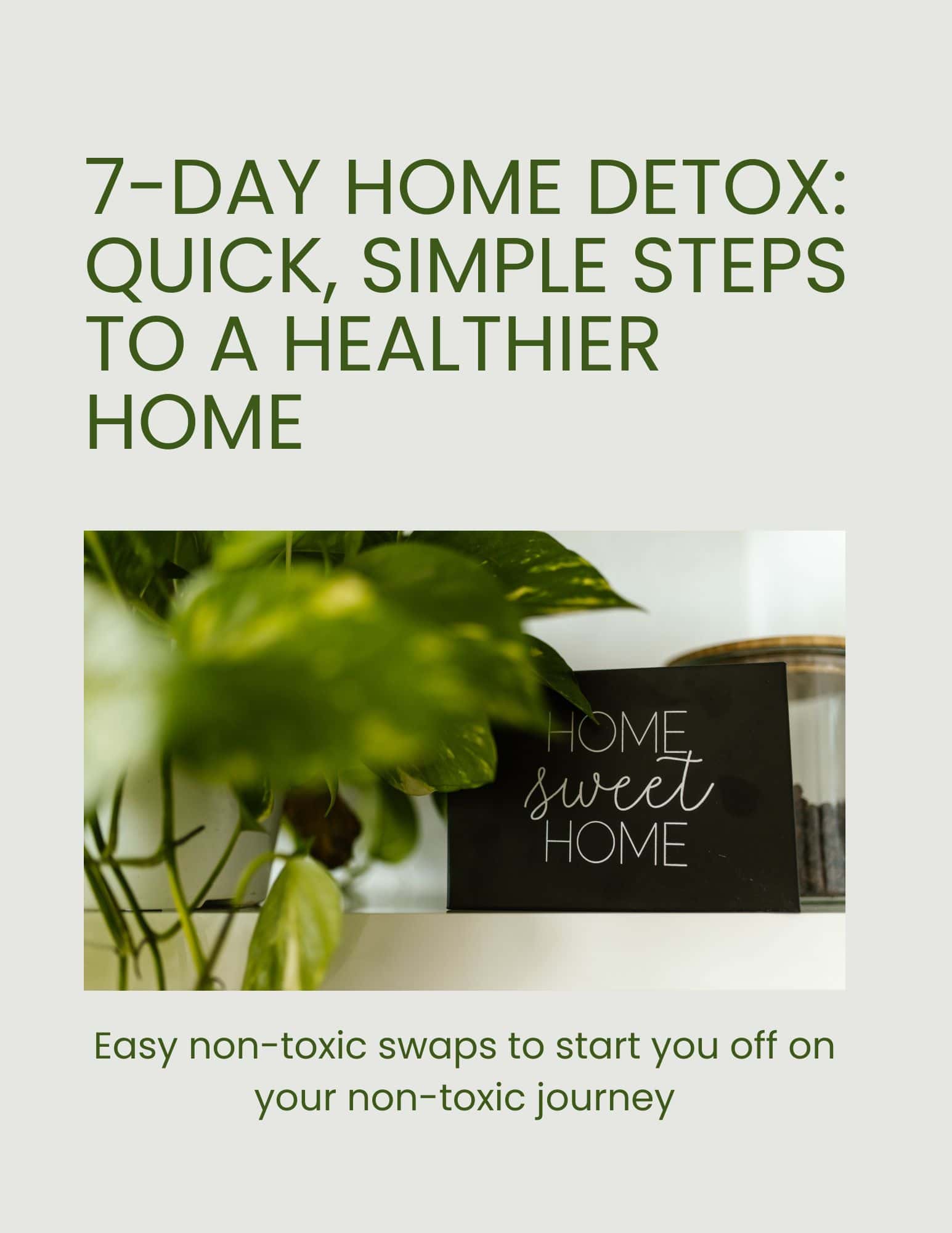 home detox, healthy home 