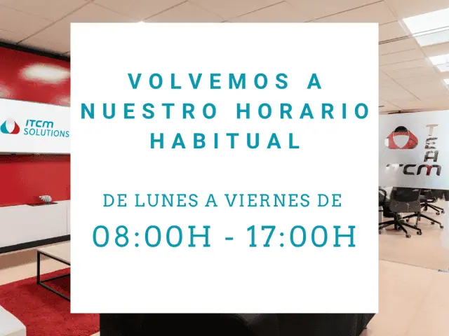 Después de disfrutar de un merecido horario de verano, estamos listos para volver a nuestro horario habitual de oficinas...