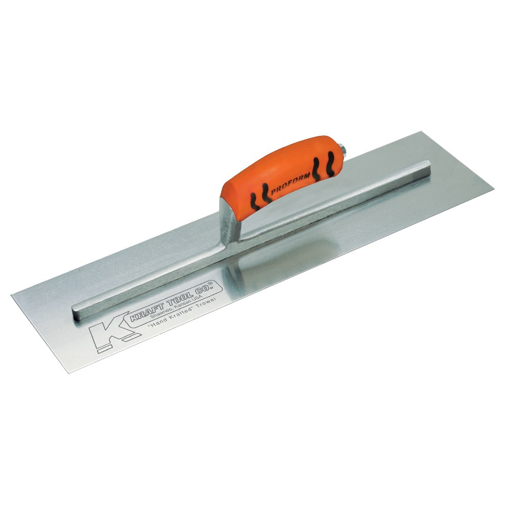 Browse Specs and more for the 12″ x 3″ Carbon Steel Cement Trowel with ProForm® Handle - KC Bobcat