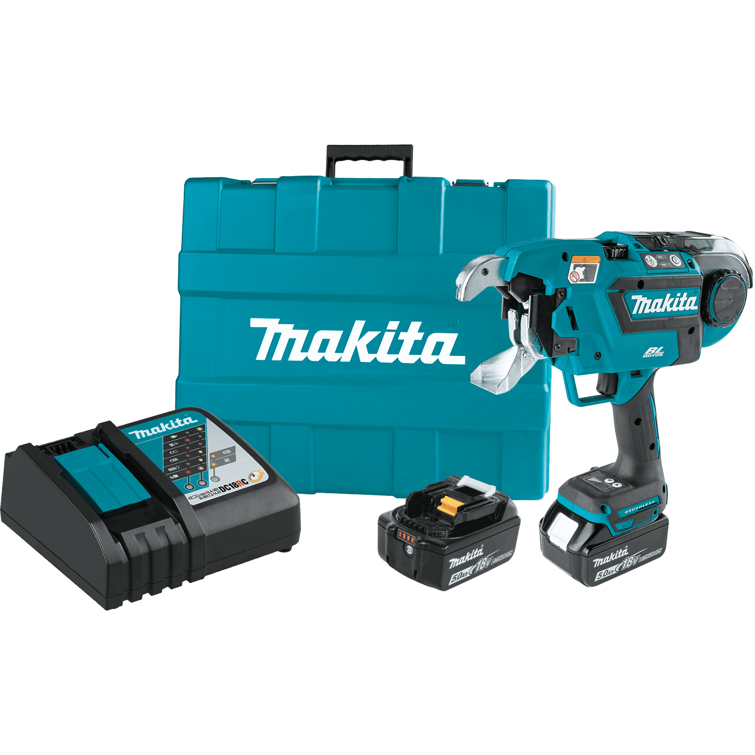 Browse Specs and more for the 18V LXT® Lithium‑Ion Brushless Cordless Deep Capacity Rebar Tying Tool Kit (5.0Ah) – XRT02TK - KC Bobcat