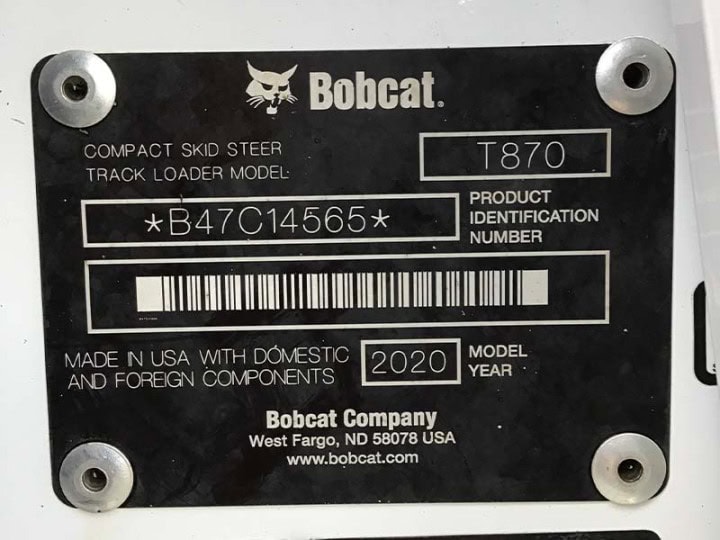 Buy a Used 2020 T870 BOBCAT COMPACT TRACK LOADER - KC Bobcat