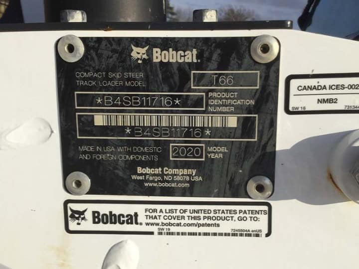 Buy a Used 2020 T66 BOBCAT COMPACT TRACK LOADER - KC Bobcat