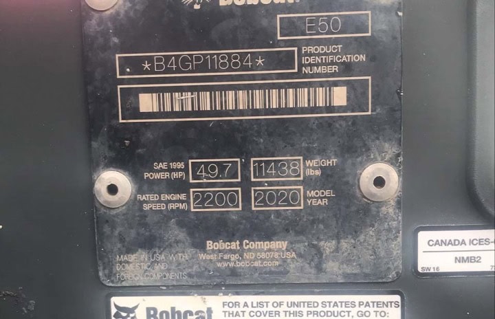 Buy a Used 2020 E50 BOBCAT COMPACT EXCAVATOR - KC Bobcat