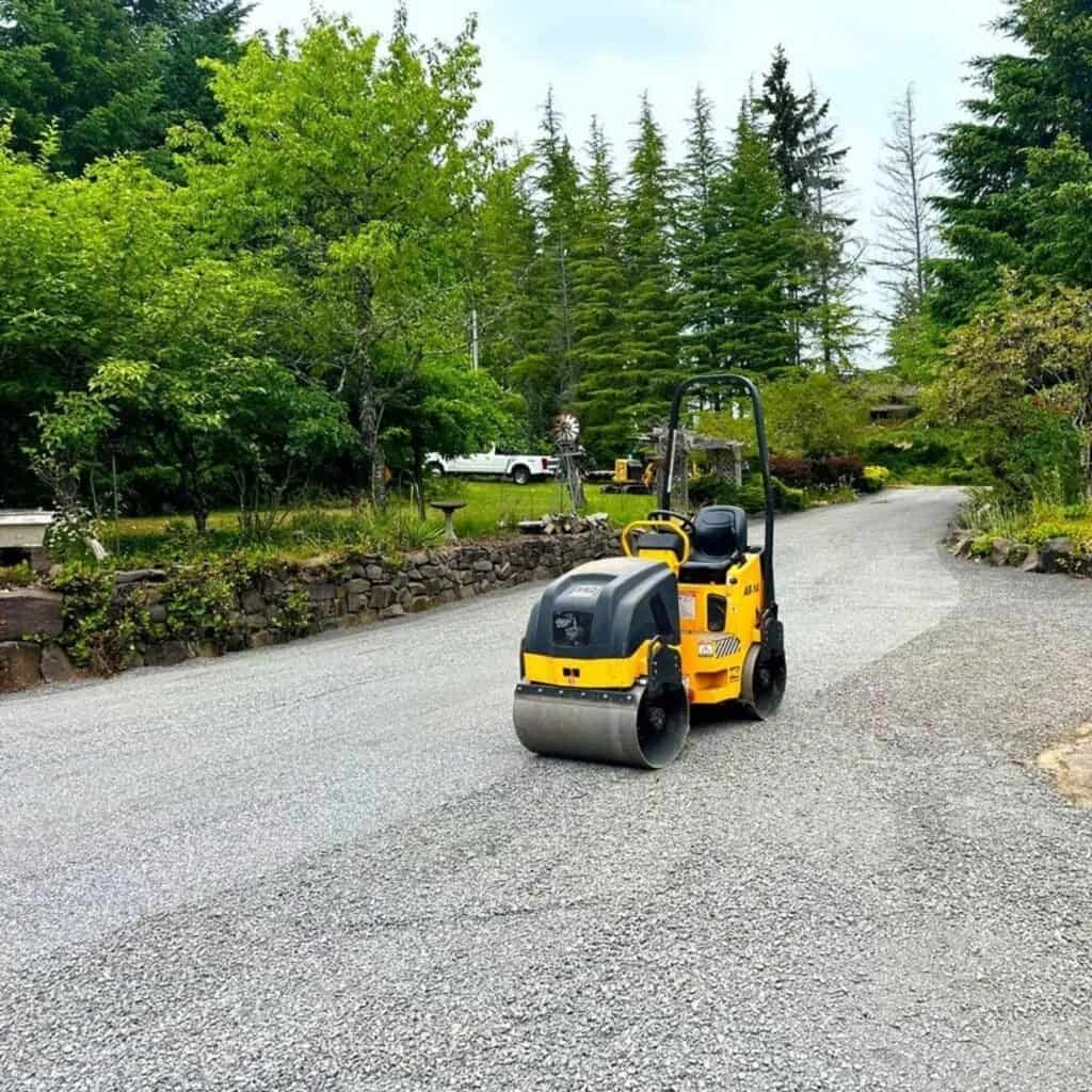 gravel driveway rolling