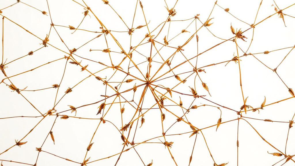 Botanical net representing the gut barrier and immune system terrain in autoimmune conditions