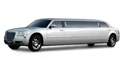 white chrysler limousine