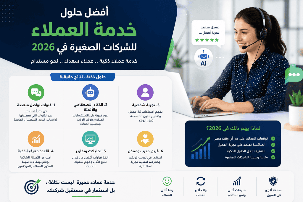 حلول خدمة العملاء للشركات الصغيرة