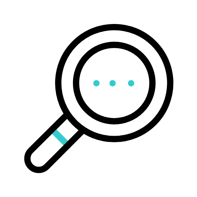 Observation icon showing an eye inside a circle.