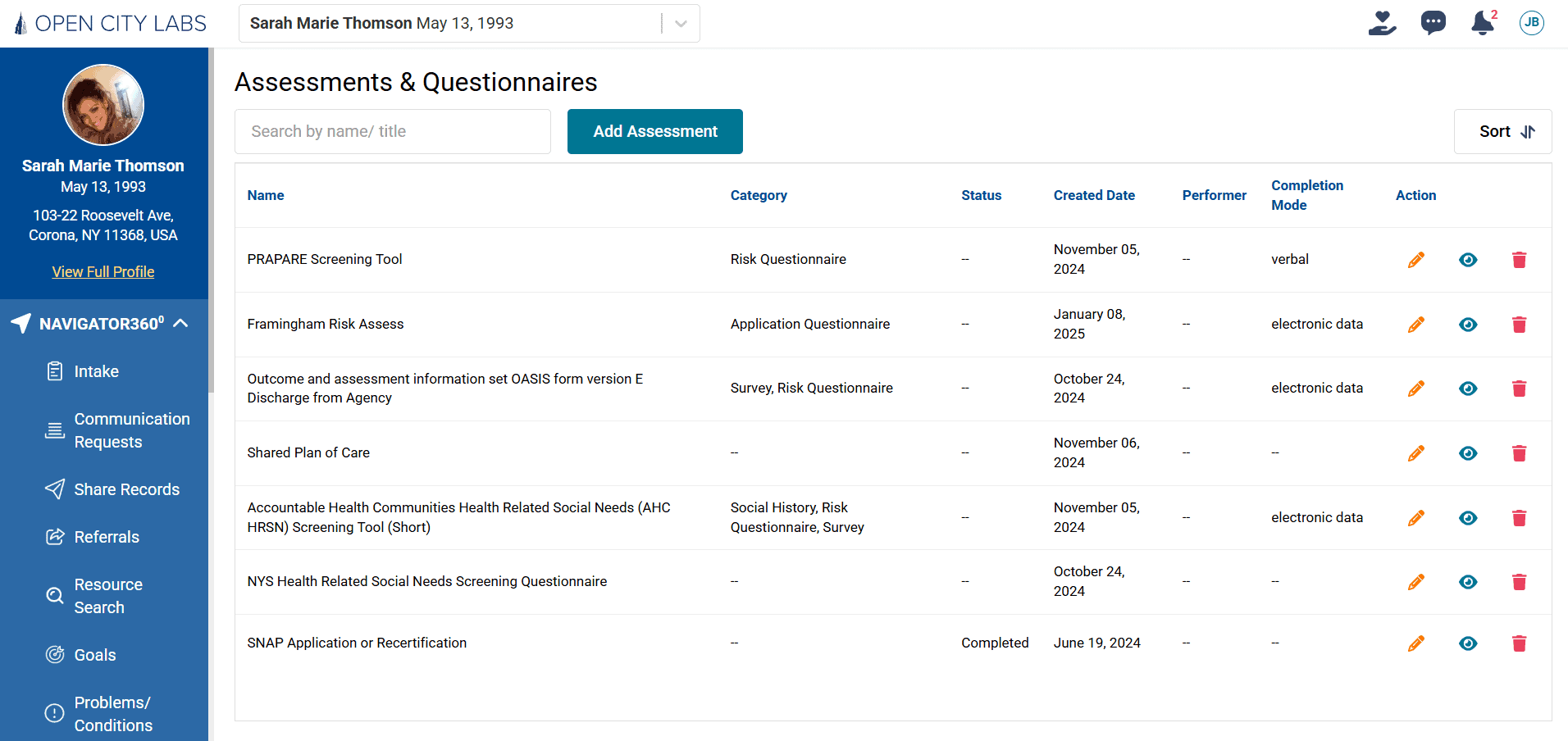 OCL has built in assessments or configure your own