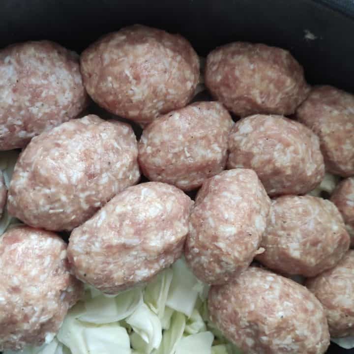 Polish Meatballs and cabbage.