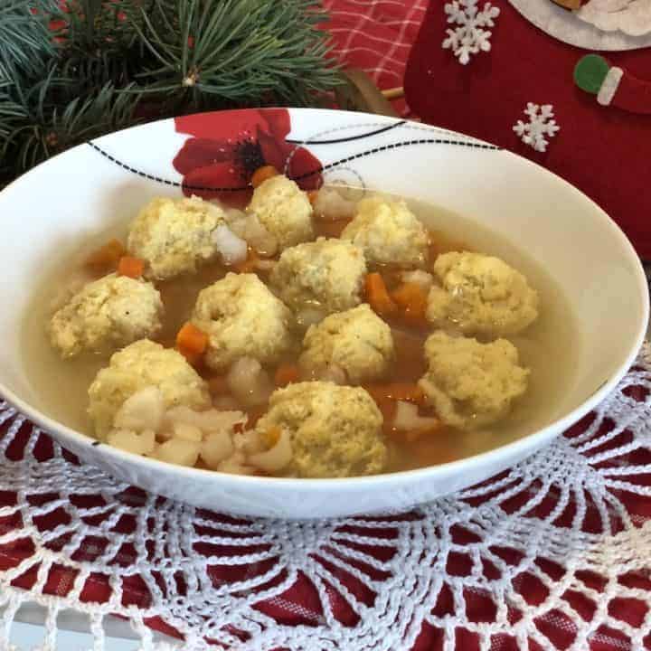 Polish fish aspic in a white bowl.