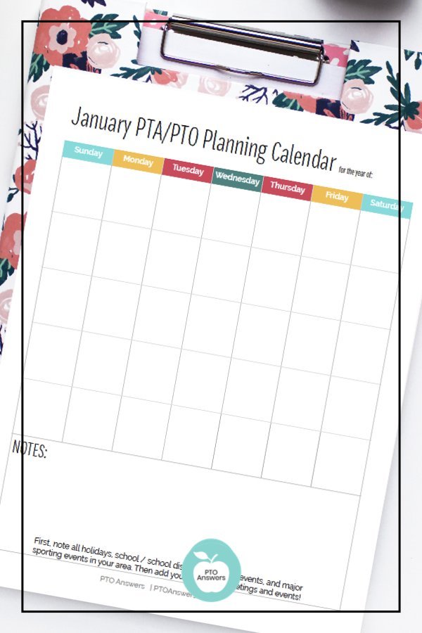11 Genius Ways to be a Better PTO Leader 1 How to put together a PTO planning calendar to keep your PTO organized and on track. Plan out your entire year to work towards your PTA's goals for a successful year! #ptoanswers #pto #pta #planning