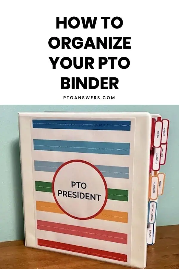 How to Organize Your PTO binder