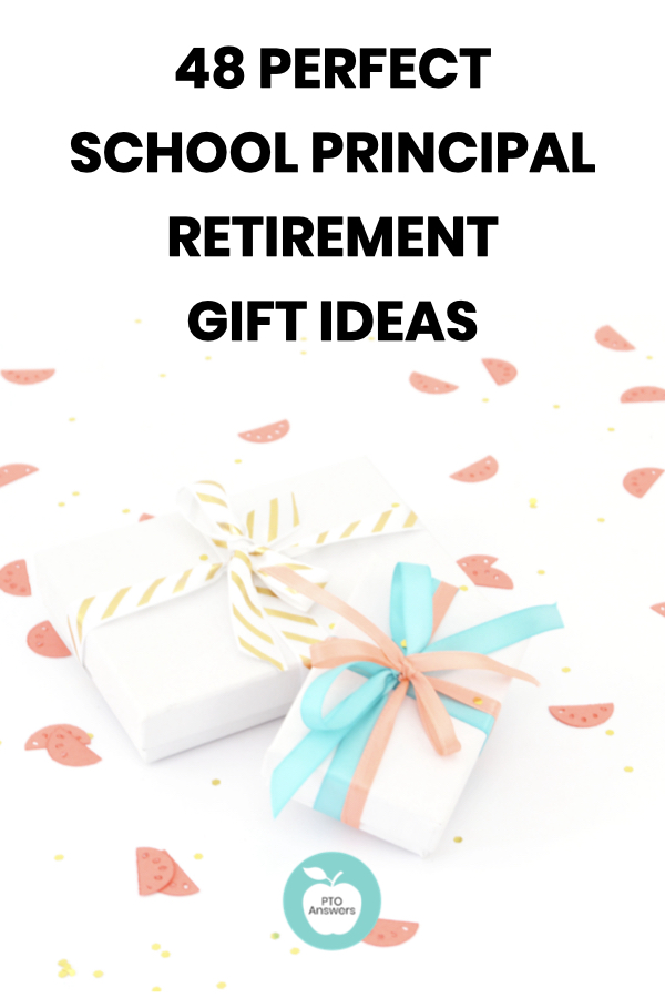 principal gift ideas with confetti and wrapped presents