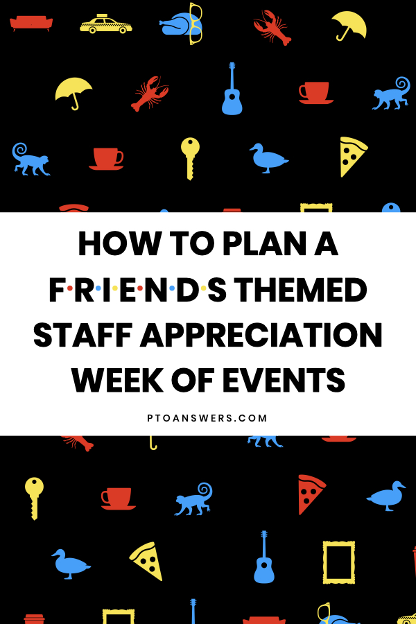 friends show symbols in yellow, red and blue