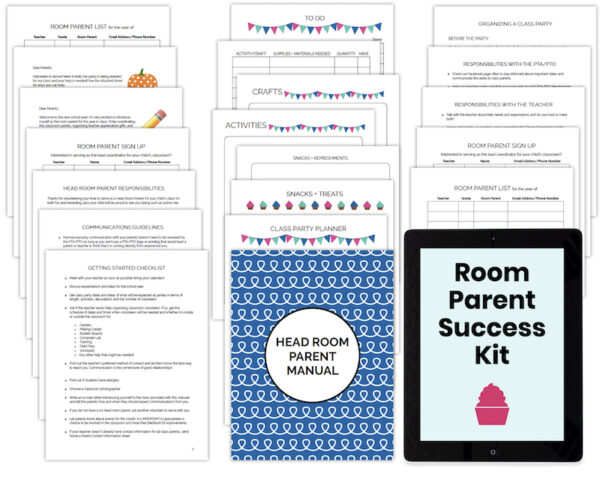 Ask the Teacher This for an Awesome Classroom Party 1 pink and blue color scheme room parent kit to organize class parties