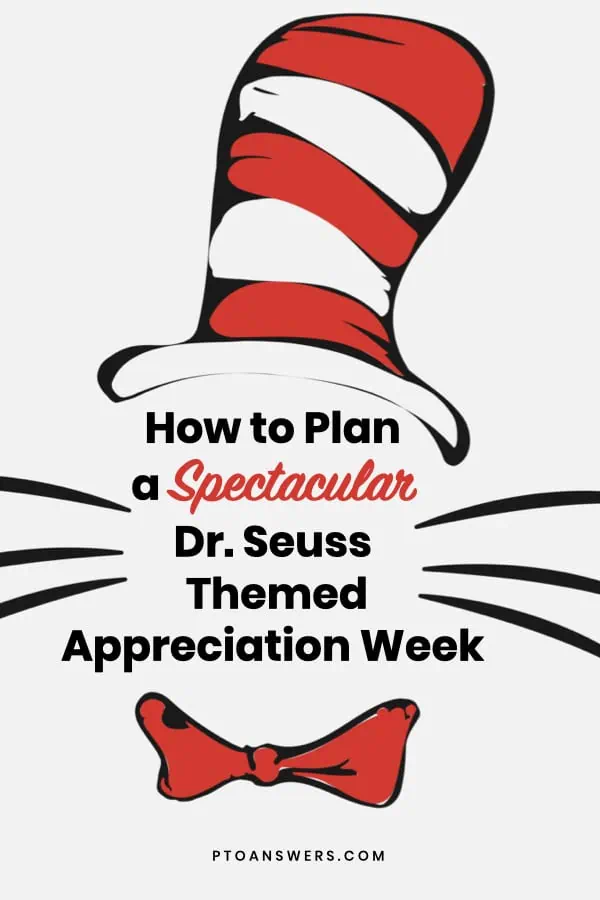 red and white tall dr. Seuss hat, cat-esque whiskers and a red bow tie