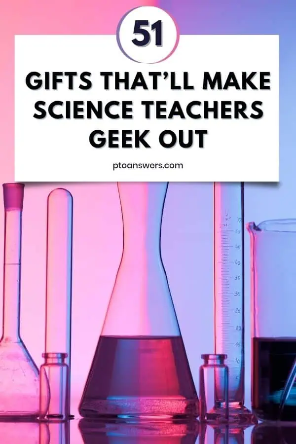 beakers and flasks against pink and purple background