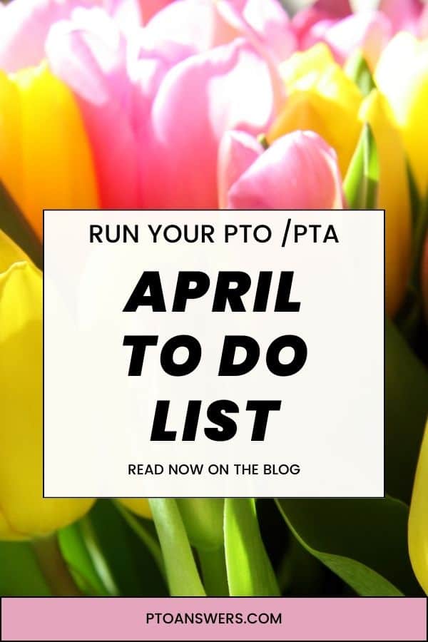 pink and yellow tulips with black and white text box overlay