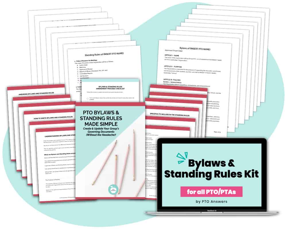 Advice for Principals Interested in Starting a PTO School Parent Group 1 pto bylaws standing rules1.001
