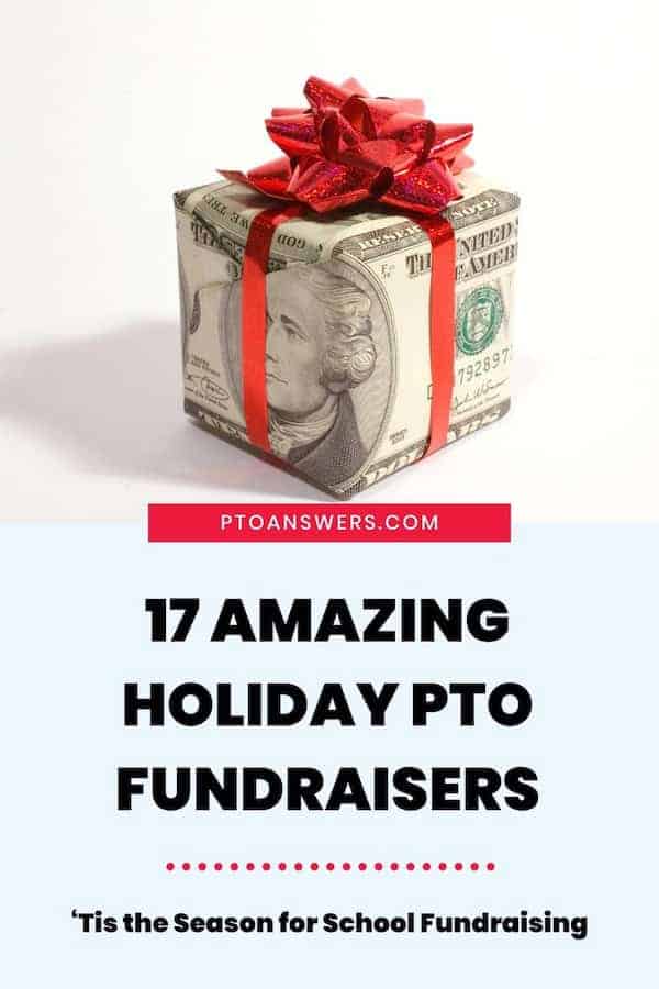 gift wrapped in cash and topped off with a sparkly red bow with text block below