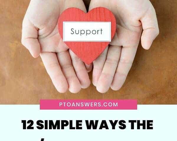 hands holding wooden shaped heart with "support" label with blog title below