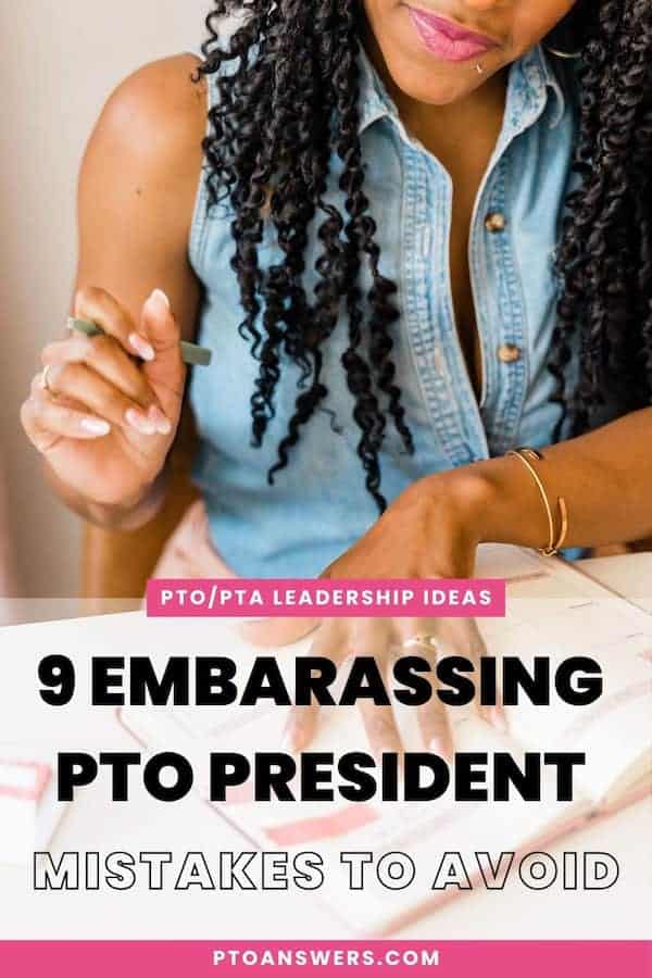 woman taking notes about pto president mistakes to avoid