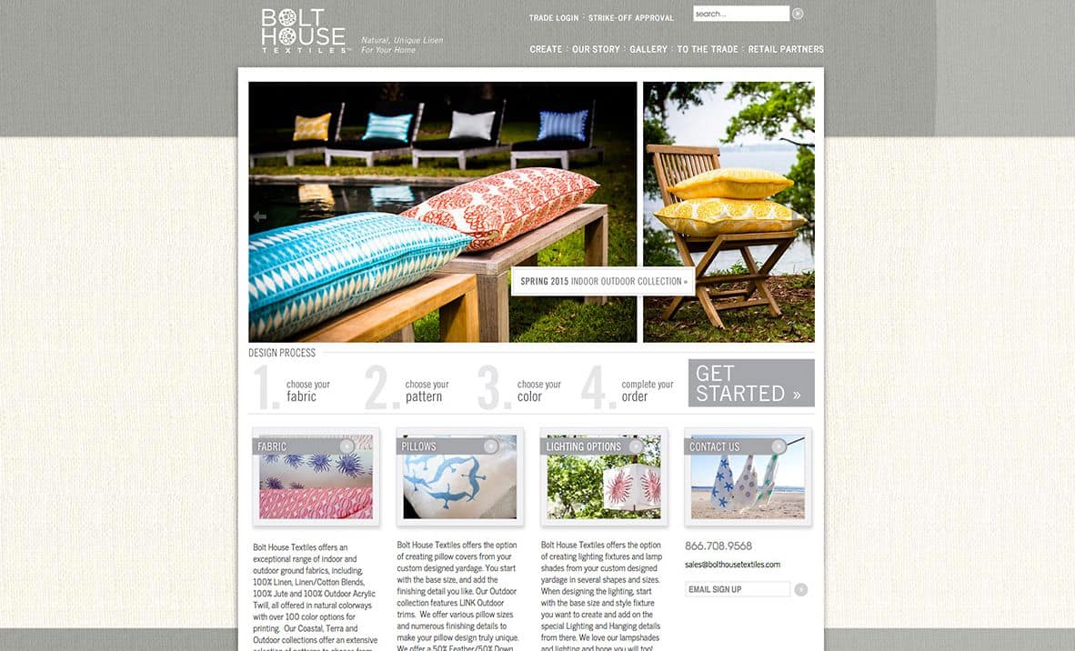 Bolt House Textiles Website |Red Letter Marketing