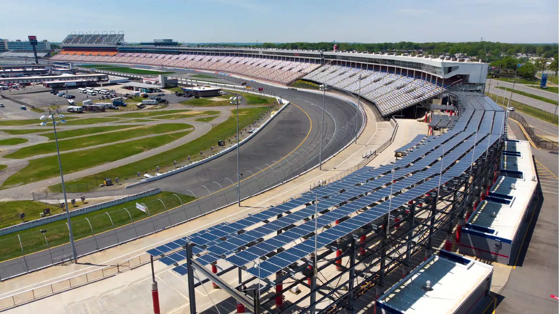 charlotte motor speedway solar install