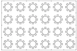 40x60 tent layout