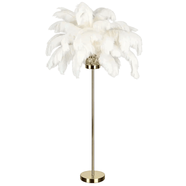 Gold Stand Feather Centerpiece