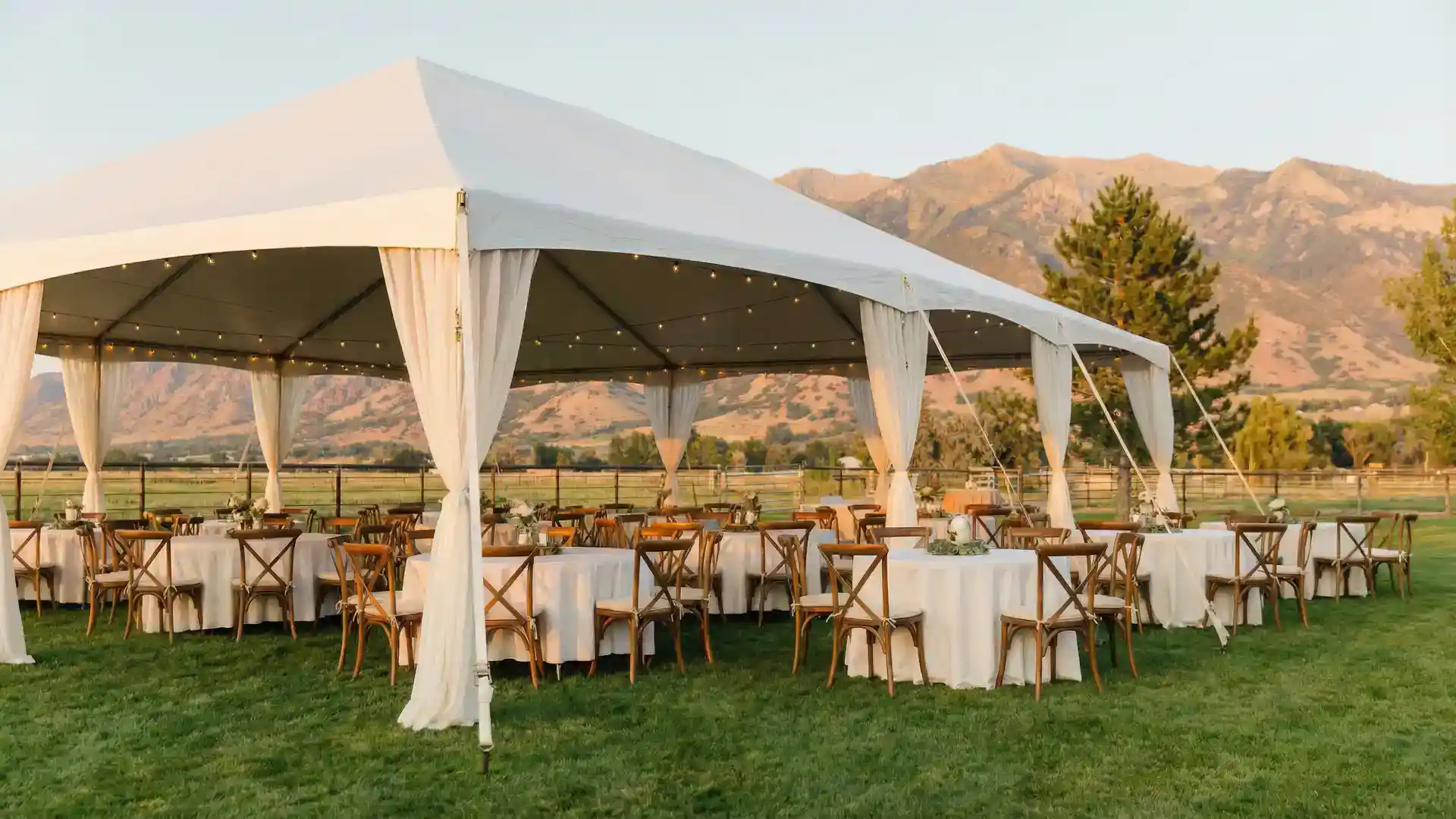 wedding tent in northern utah