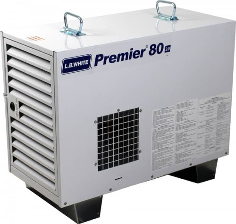 Propane Tent Heater 80k W/ Filled Tank & Duct System