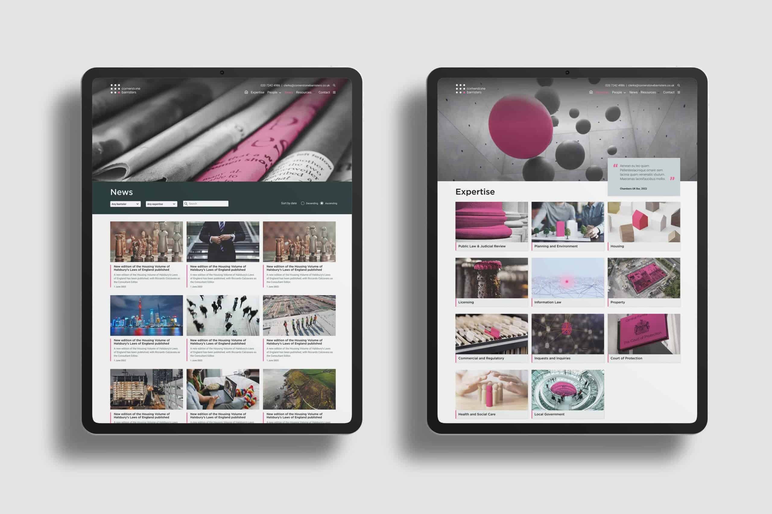 Cornerstone layout imagery