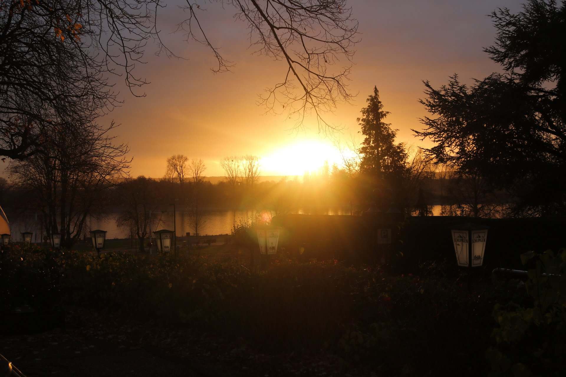 Bikertreff Schlimgen Sonnenuntergang