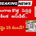 తెలంగాణలో కొత్త పెన్షన్లపై కీలక అప్‌డేట్.. ఆగస్టు 15 నుంచి ప్రారంభమయ్యే అవకాశమా?