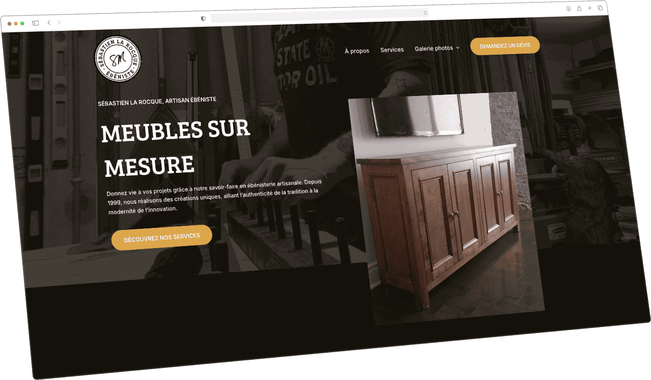 Sébastien La Rocque, Artisan ébéniste