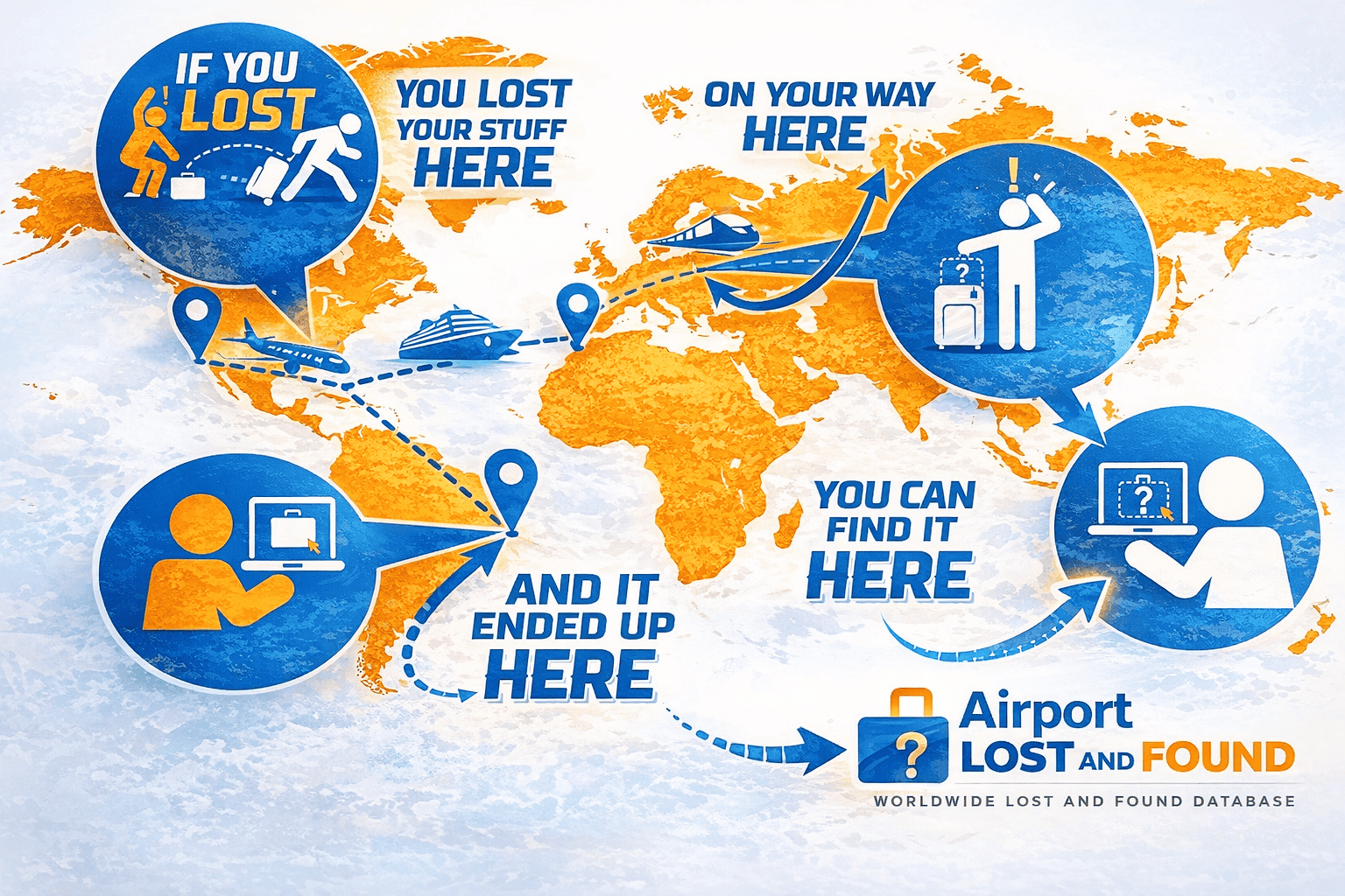 Airport Lost and Found infographic