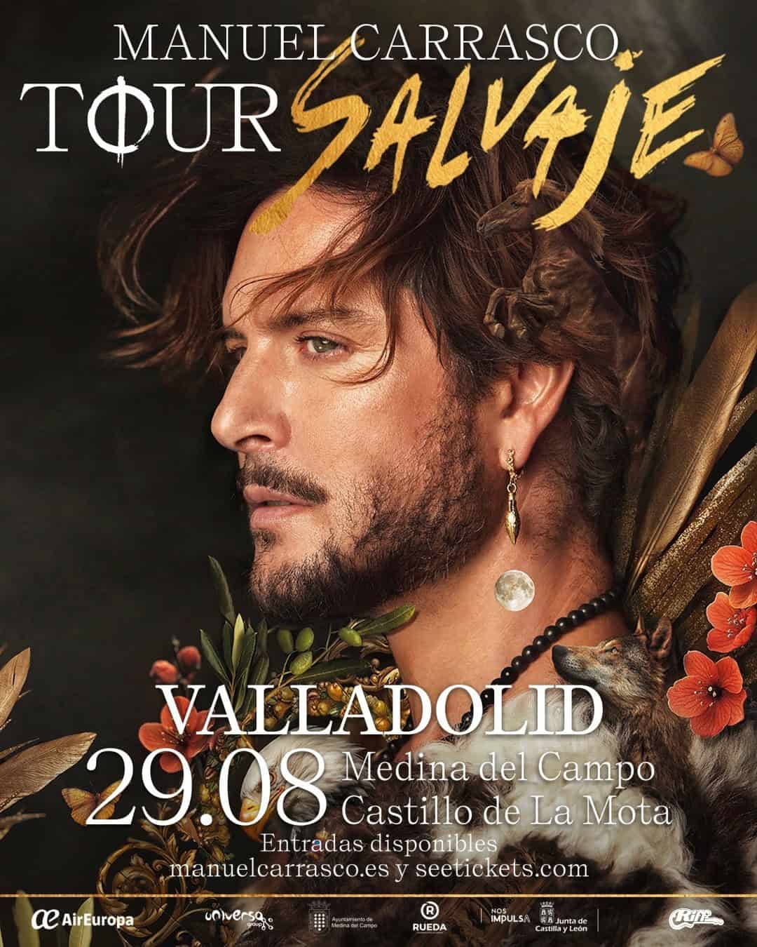 MANUEL CARRASCO PRESENTARÁ SU“T⏀ UR SALVAJE” EN MEDINA DEL CAMPO