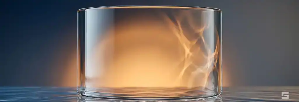 Abstract clear glass protective barrier illuminated by a warm, hopeful amber glow on a navy blue background, symbolizing safety and defense against false accusations. Strategic guidance by Grano Law Offices, P.C.