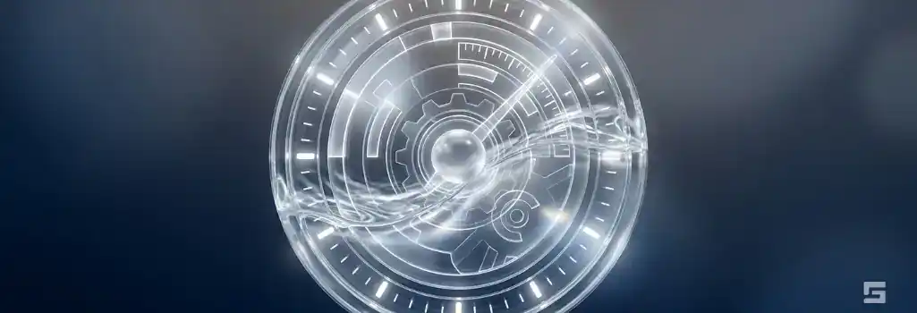 Abstract clear glass dial on a deep navy blue background, representing the science behind false-positive DUI breath tests. Featured image for Grano Law Offices, P.C.