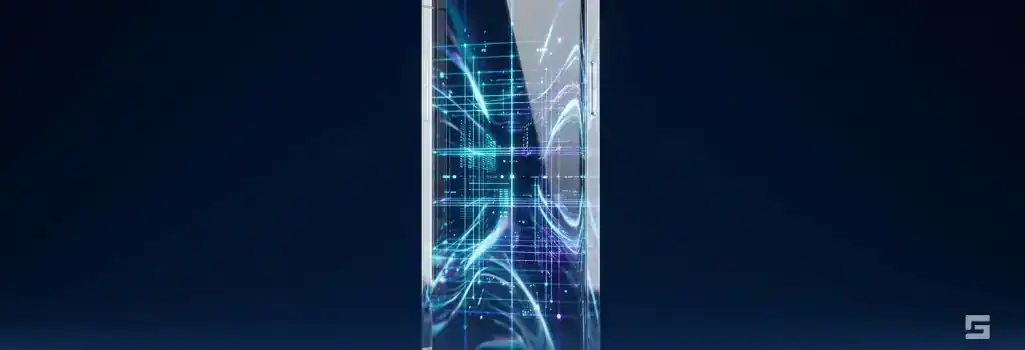 A clear glass smartphone with an abstract digital grid inside, symbolizing the digital footprint used by prosecutors. Grano Law Offices, P.C.