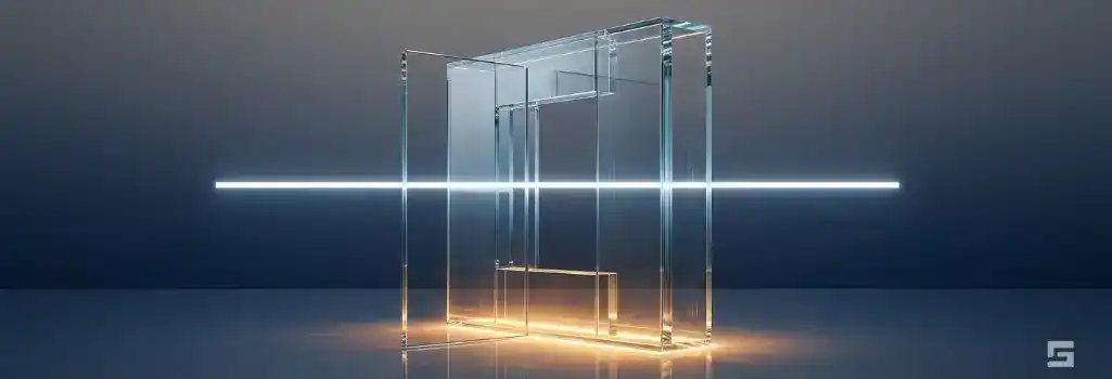 A clear glass protective barrier glowing with amber light and intersected by a glowing white line, representing constitutional rights at a DWI checkpoint. Educational legal resources from Grano Law Offices, P.C.